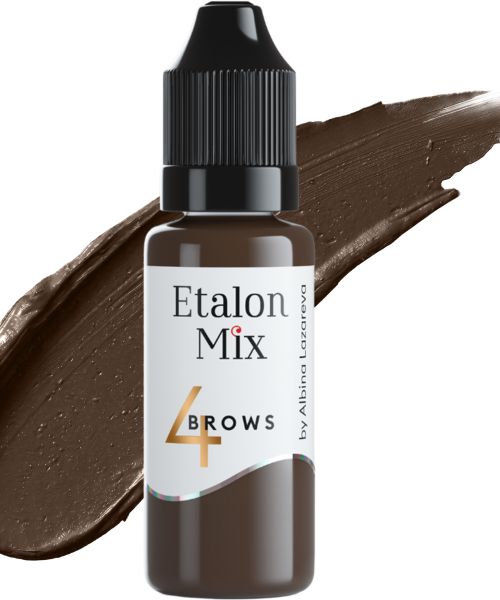 פיגמנט לגבות #4 Light Brown (בלונד) – Etalon Mix | סדרה היברדית 15 מ"ל